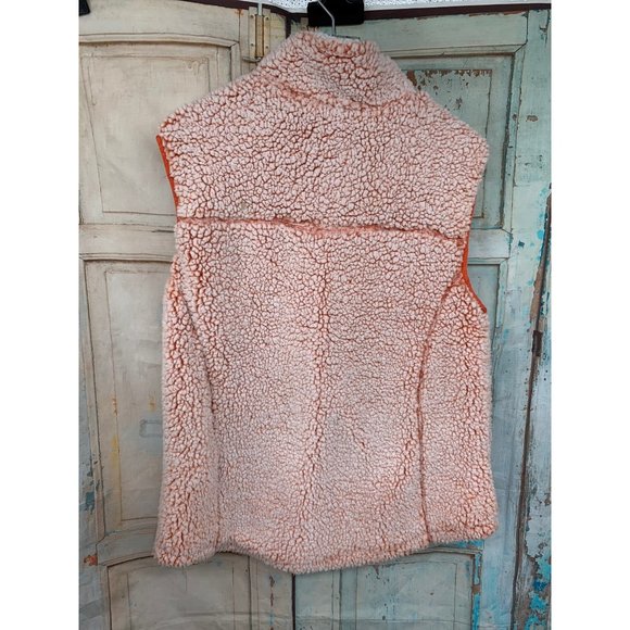 Green Tea Sherpa Vest Large Orange/ White - Picture 3 of 6